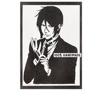 moreno-mata Sebastian Michaelis Black Butler Autentico Graffiti Hecho a Mano Handmade Poster Anime y Manga Cuadros Decoracion Salon Modernos Regalos Originales para Hombre y Mujer