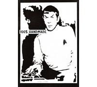 moreno-mata Spock Leonard Nimoy Autentico Graffiti Hecho a Mano Handmade Poster Series TV Star Trek Laminas Decorativas Pared Cuadros Decoracion Salon Modernos Regalos Originales para Hombre y Mujer