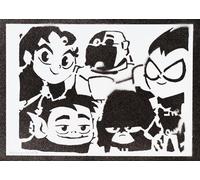 moreno-mata Teen Titans Go! Autentico Graffiti Hecho a Mano Handmade Poster Series TV Laminas Decorativas Pared Cuadros Decoracion Salon Modernos Regalos Originales para Hombre y Mujer