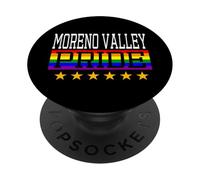 Moreno Valley Pride Gay Lesbianas Queer LGBT Rainbow Flag PopSockets PopGrip Adhesivo