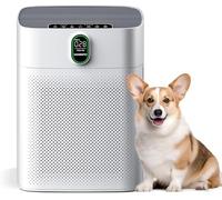 MORENTO Purificador de aire adecuado para habitaciones grandes, con sensor de calidad del aire de visualización pm2.5, filtro de aire de alta eficiencia real, entrada de aire de doble cara, 24dB