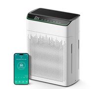 MORENTO Purificador de aire alérgico para apartamentos habitaciones de fumadores con Wi-Fi y aplicación, CADR 340 m³/h para 158㎡, comentarios de calidad del aire y modo automático, filtro de aire HEPA