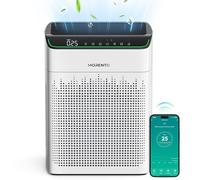 MORENTO Purificador De Aire Para Habitaciones Grandes Hasta 1690 Ft², Monitor Calidad Aire PM 2.5, Compatibles Wi-Fi Y Alexa, Modo Automático HEPA, Para Humo Y Olores, MR5866
