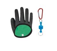 MORENTSU Guantes de pesca para atrapar peces, antideslizantes, de punto duradero, dedo completo, impermeables, a prueba de cortes, cierre de guante izquierdo y derecho, protege la mano (hebilla negra