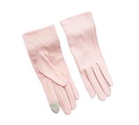MORENTSU Guantes finos de algodón para mujer, para pantalla táctil, para montar al aire libre, conducción, protección solar, transpirables, antideslizantes, protección UV (rosa claro)