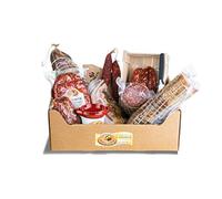 Moretti® Cesta de regalo Carnes curadas y accesorios | Especialidades de Salami de Calabria | Viaje al sabor dulce y picante | Varias combinaciones (Dulce)
