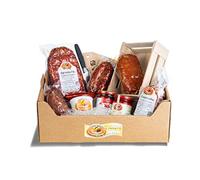 Moretti® Cesta de regalo Carnes curadas y accesorios | Especialidades de Salami de Calabria | Viaje al sabor dulce y picante | Varias combinaciones (Picante)