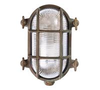 Moretti Luce Aplique Tortuga oval 17cm latón antiguo./claro True