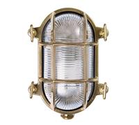 Moretti Luce Aplique Tortuga oval 17cm latón natural/claro True