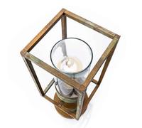 Moretti Luce Lámpara sobremuro Cubic³ 3369 latón/transparente