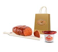 Moretti® Nduja Calabrese Di Spilinga Picante Original Artisan | Envasado al vacío | Sin OMG 100% NATURAL en el intestino | Salami puro de cerdo para untar (Nduja + Nduja más cálido)
