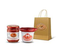 Moretti® Nduja Calabrese Picante Artesano y Original SIN OGM Salami Untable y Cremoso en Tarro de 180gr (Jar + Calentador Nduja)