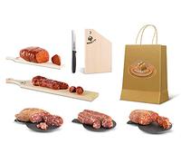 Moretti® Paquete de embutidos artesanos | Kit de degustación de salami | Productos típicos de Calabria | Viaje al sabor dulce y picante | Varias combinaciones | Accesorios gratis (Kit Pequeño)
