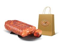 Moretti® Spianata Schiacciata Calabrese DULCE y PICANTE | Envasado 600 / 700g Envasado al vacío | Salami condimentado típico de Calabria | (Picante)