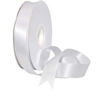Morex Ribbon 088 - Cinta de doble cara (satén, poliéster, 7/8 pulgadas), color blanco