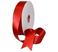 Morex Ribbon 08838/00-250 Double Face Satin Polyester Ribbon, 1 1/2"/100 yd., Red