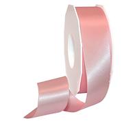 Morex Ribbon 08838/50-117 Double Face Satin Polyester Ribbon, 1 1/2-Inch by 50-Yard, Light Pink