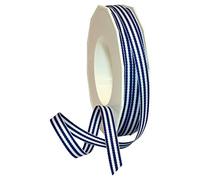 Morex Ribbon 99502/20-614 Grosgrain Stripes Ribbon, 3/8" by 20 yd, Royal Blue