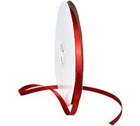 Morex Ribbon Cinta de perlas con purpurina, 3/8" por 100 yardas, rojo