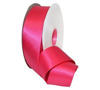 Morex Ribbon Double Face Satin Cinta, Poliéster, Rosa impactante, 1.5" x 50 Yd, 45