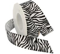 Morex Ribbon Zebra Fest Grosgrain Ribbon, 1-1/2-Inch by 20-Yard, Black by Morex Ribbon