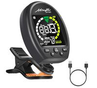Moreyes 3 en 1 Afinador de Guitarra, Metrónomo y Generador de Tonos, Afinador Guitarra Recargable de Clip con Pantalla a Color Completo para Acústica, Eléctrica, Metrónomo Digital