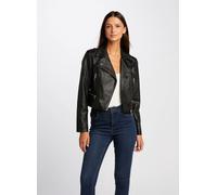 Morgan Perfecto Pu Grainé Grammo Giacca in Ecopelle, Nero, T38 Donna