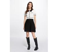 Morgan Vestido punto corto evasé Blanco TP