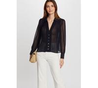 Morgan 242-cplia Blusa, Azul Marino, 36 para Mujer