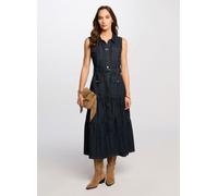 Vestido largo vaquero recto Mujer Talla 34. Color Azul