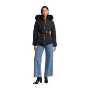 Chaqueta acolchada con capucha negro mujer 40
