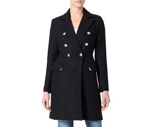 MORGAN - Abrigo largo para mujer, color negro de lana, talla 36, Negro, 36