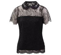 Morgan Blusa manga corta con encaje y abertura Negro TG