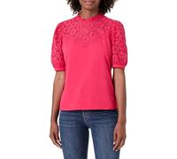 Morgan - Camiseta de Manga Corta Bordado, Fresa M, XS