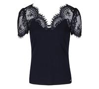 Morgan Camiseta manga corta con encaje Azul Marino XS