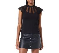 Morgan Camiseta manga corta con encaje Negro TG