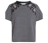 Morgan Camisetas de Manga Corta, Marino/Off White, M