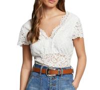 Morgan 241-dansa Camisetas de Manga Corta, Off White, L para Mujer