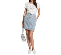 Morgan - Falda Corta para Mujer, de Mezclilla 242 -JAQUA, Jean Bleached T34, Azul Claro, 34