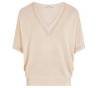 Morgan - Jersey de Manga Corta con Cuello en V, Marfil M, L