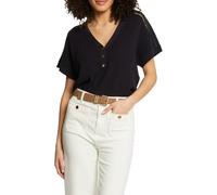 Morgan - Jersey de Manga Corta con Cuello en V, Talla M, Azul Marino, M