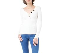 Morgan Jersey de manga larga punto fino botones Crudo S