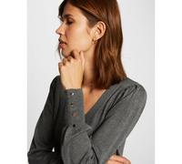 Morgan Jersey manga larga con escote en V Gris M