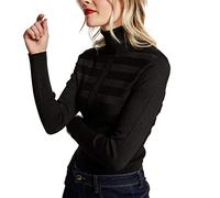 Morgan Jersey manga larga con cuello de tortuga Negro M