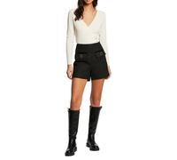 Morgan Jersey manga larga con escote cruzado Marfil XL