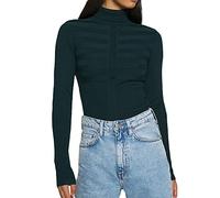 Morgan Jersey manga larga cuello de tortuga Verde S