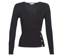 Morgan Jersey manga larga cuello efecto cruzado Negro M