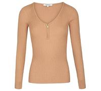 Morgan Jersey manga larga punto acanalado Marrón L