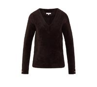 Jersey cuello v mangas largas marrón oscuro mujer L
