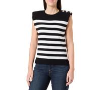 Morgan - Jersey para Mujer, Negro/Off White, XL